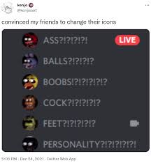 ASS? BALLS? BOOBS? COCK? FEET? PERSONALITY? | Discord | Know Your Meme