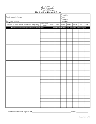 blank medication administration record template medication