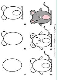 Draw A Mouse Step By Step Malen Und Zeichnen Zeichnen Lernen Kinder Zeichnen