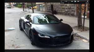 Maisto audi r8 v10 plus grey special edition 1/24 toy. Matte Black Audi R8 In Montreal Youtube