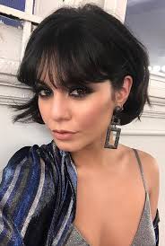 Vanessa Hudgens Makeup Oval Face Haircuts Short Hair With Bangs Bob Hairstyles With Bangs