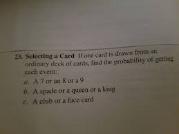 Hearts, spades, clubs, and diamonds. Answered 23 Selecting A Card If One Card Is Bartleby