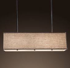 Restoration Hardware Rectangular Linen Shade Pendant Shopstyle Lighting Dining Lighting Dining Table Lighting Ceiling Lights