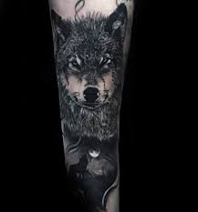 Beautiful twin designs of maple leaves with a wolf howling at the moon inside. Top 115 Best Wolf Tattoo Ideas 2021 Inspiration Guide