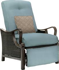 Sherwood Luxury Recliner Patio Chair With Cushions Lounge Chair Outdoor Outdoor Recliner Blue Cushions