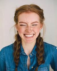 Freckles Braids Redhead Ginger Thick Eyebrows Denim Shirt Selfie Braided Hair Fake Freckles Makeup Makeup Freckles Duz Kas Sac Guzelligi Sac Kesimi