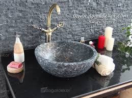 Aksehir Siyah Mermer Dogal Tas Mermer Tezgah Ustu Lavabo Dekor Tas Banyo Dekorasyon Lavabolar Siyah Mermer Dogal