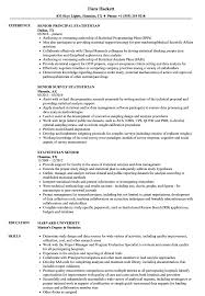 Statistician Senior Resume Samples Velvet Jobs