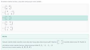 Check spelling or type a new query. Pelajaran Soal Rumus Invers Matriks Wardaya College
