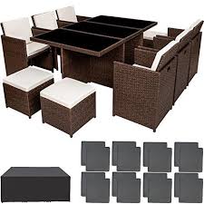 Tectake Ensemble Salon De Jardin En Resine Tressee Poly Rotin Aluminium Table Set Meubles De Jardin En Rotin Ensemble Salon De Jardin Meubles De Jardin Design