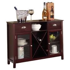 Red Barrel Studio Frankfort Server Wood Wine Racks Buffet Server Wine Rack