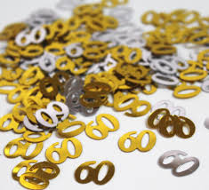 Maybe you would like to learn more about one of these? Happy Age 60th Birthday Party Table Decoration Confetti Gold Silver 60 Silver Decorative Glass Balls Silver And Gold Decorsilver Door Aliexpress