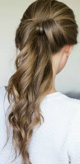 fancy looped ponytail with loose waves hair tutorial quick and easy no heat hairstyle tutorials with beauty blo frisuren einfach frisuren eleganter ponytail