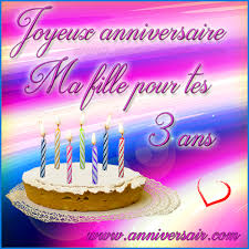 Cybercartes vous advise d'envoyer des cartes de voeux virtuelles gratuites pour faire plaisir à vos proches. Joyeux Anniversaire Ma Fille 3 Ans Joyeux Anniversaire