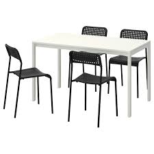 Lihat katalog meja makan minimalis dengan 4 sampai 10 dudukan. Melltorp Adde Table And 4 Chairs White Black Ikea
