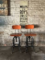 Pair Of Vintage Toledo Uhl Stools Wood Seat Industrial Restaurant Seating Restaurant Seating Stool Cheap Adirondack Chairs