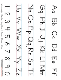 Printable Handwriting Chart Primarylearning Org