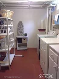 A basement laundry room is an excellent option regardless of whether your basement area is finished or unfinished. Fun And Functional Unfinished Basement Laundry Room Reveal