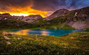 Rocky mountain national park, estes park, co. Hd Wallpaper Colorado Ice Lake San Juan National Forest Rocky Mountains Sunset Orange Clouds Meadow Wild Flowers Spring Landscape 1920 1200 Wallpaper Flare