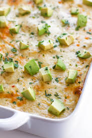 Place ingredients in layers as follows ending with the cheese and completely covering the bottom of the liner crock: White Chicken Enchilada Casserole Recipe Little Spice Jar