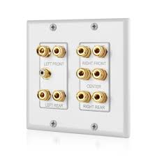 Pull off a wall plate near the home run and slide the rod inside and up the wall just beside the wall box. Placa De Parede Home Theater 5 1 Surround Sound Banana Bornes Acoplador Plug Jack Ebay