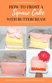 How To Frost A Square Cake With Buttercream Wow Is That Really Edible Custom Cakes Cake Decorating Tutorials Square Cakes Square Cake Design Creative Cake Decorating