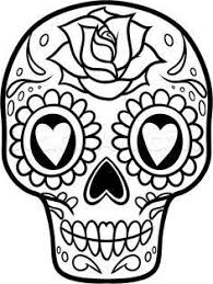 How To Draw A Sugar Skull Easy Step 10 Easy Skull Drawings Skull Coloring Pages Skulls Drawing