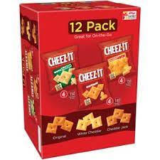 Cheez It Baked Snack Cheese Crackers Variety Pack 12 Ct 12 1 Oz Walmart Com Cheez It No Bake Snacks White Cheddar