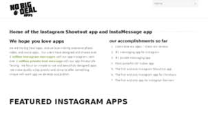 Sur dealabs, vous trouverez les meilleurs deals de vos marques et marchands préférés, partagés par notre communauté ! Get Nbdapps Com News No Big Deal Apps Instamessage Private Text Shout Out For Instagram