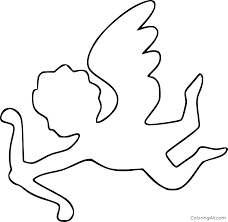 Kids can also celebrate valentines day in their special way? Simple Blank Cupid Coloring Page Coloringall