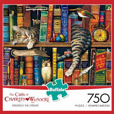 The mother cat overlooks her litter of kittens that are stirring up some mischief. Buffalo Games Charles Wysocki Cats Frederick The Literate Jigsaw Puzzle 750 Pc Dillons Food Stores