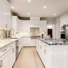 Kitchen backsplash ideas with white cabinets and black countertops: Taupe Cabinets With Black Granite Countertops Design Ideas