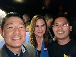 Wonderful time running into my friend and Mayor of Monterey Park  @thomaswongsgv and Rancho Palos Verdes Councilmember @paul_seo_rpv  supporting Congressman Adam Schiff for Senate