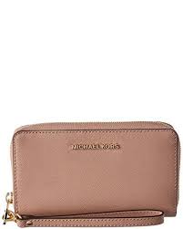 Office Depot Michael Michael Kors Saffiano Jet Set Travel Flat Multifunction Wallet Leather Card Case