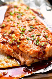 Saumon Miel Et Gingembre Au Four Une Plume Dans La Cuisine Recettes De Cuisine Recette Saumon Cuisson Saumon
