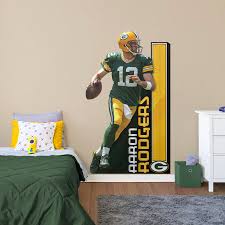 Aaron Rodgers Growth Chart Life Size Nfl Removable Wall Decal