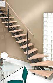 Trouvez, comparez et contactez directement tous les fabricants de escalier quart tournant sur archiexpo. Escalier 1 4 Tournant Bas Reversible Alu Gris Escatwin 16 Marches Hetre L 85 Leroy Merlin