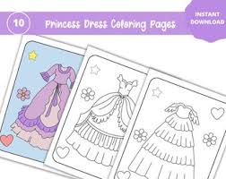 There are tons of great resources for free printable color pages online. Dress Coloring Page Etsy