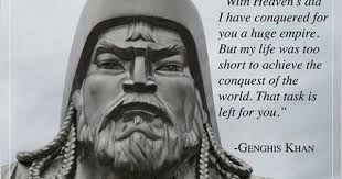 Inspirational Quote Poster Genghis Khan Historic World Conqueror 24x36 New Inspirational Quotes Posters Quote Posters Genghis Khan
