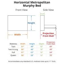 Horizontal Metropolitan Murphy Bed Dimensions Murphy Bed Sofa Murphy Bed Horizontal Murphy Bed