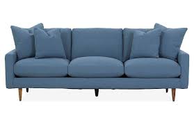 Oslo Sofa Indigo Crypton 2 295 00 Mid Century Modern Couch Sofa Three Seat Sofa