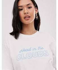 Daisy Street（デイジーストリート）の「Daisy Street head in the clouds oversized  t-shirt（Tシャツ/カットソー）」