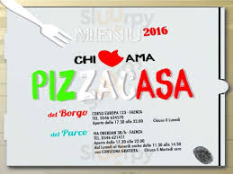 Menu Pizza Casa Del Parco Faenza Specialita E Piatti Del Menu Principale