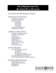 An example of a complete business plan business plan template download pdf financial. View A Sample Film Business Plan Outline Capital West Advisors