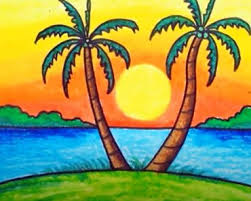 A beautiful scenery drawing for beginner with oil pastel | easy drawing lesson. Oil Pastel Drawing Archives How To Draw Step By Step