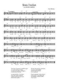 Sous L Ocean Partition Gratuite Partitions Clarinette Partition Musique Partitions Gratuites