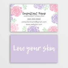 Send a card that's truly personalized and from the heart. Skin Care Consultant Business Card Watercolor Flowers Love Your Skin Itw Visions