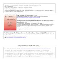 Sborro su troia in collant. Pdf Primary Aromatic Amines Paas In Black Nylon And Other Food Contact Materials 2004 2009