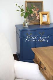 How To Paint Wood Without Sanding Painting Over Stained Wood Cabinet Trim Furniture Diy