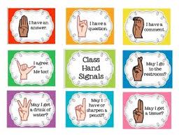 Classroom Hand Signals Management System Classroom Hand Signals Teaching Classroom Management Classroom Rules
